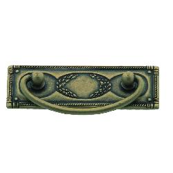TIRADOR ANILLA C/ PLACA RECTANGULAR ORO VIEJO