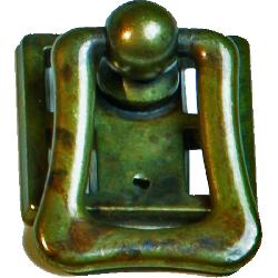 TIRADOR ANILLA C/ PLACA CUADRADA ORO VIEJO 29X39