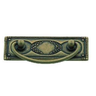 TIRADOR ANILLA C/ PLACA RECTANGULAR ORO VIEJO TIRADOR ANILLA C/ PLACA RECTANGULAR ORO VIEJO