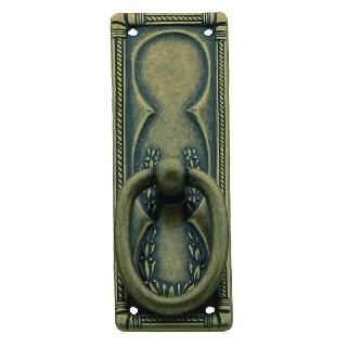 TIRADOR ANILLA C/ PLACA RECTANGULAR ORO VIEJO 33X97-vertical TIRADOR ANILLA C/ PLACA RECTANGULAR ORO VIEJO 33X97-vertical
